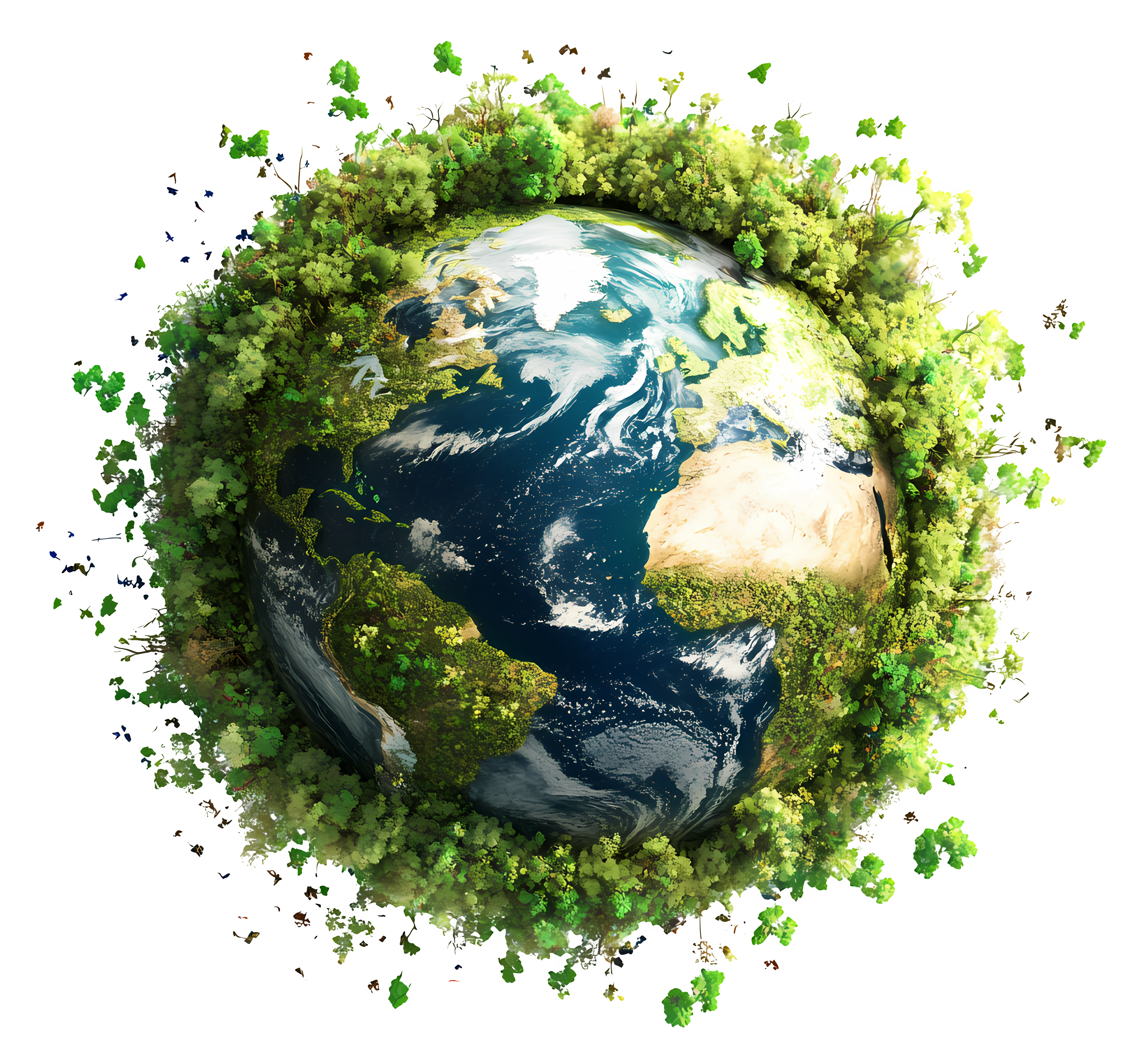 Earth Covered in Grenery