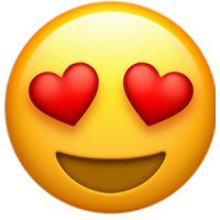emoticon heart smiley upscale