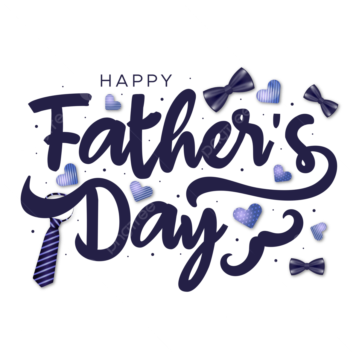 happy fathers day typography vector