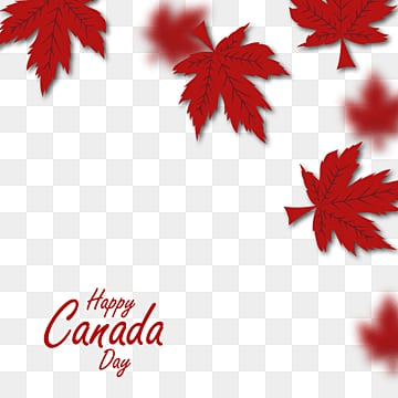 maple leaves falling for canada day