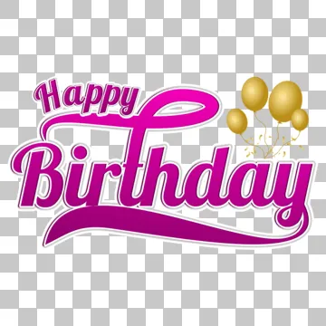 happy birthday pink png