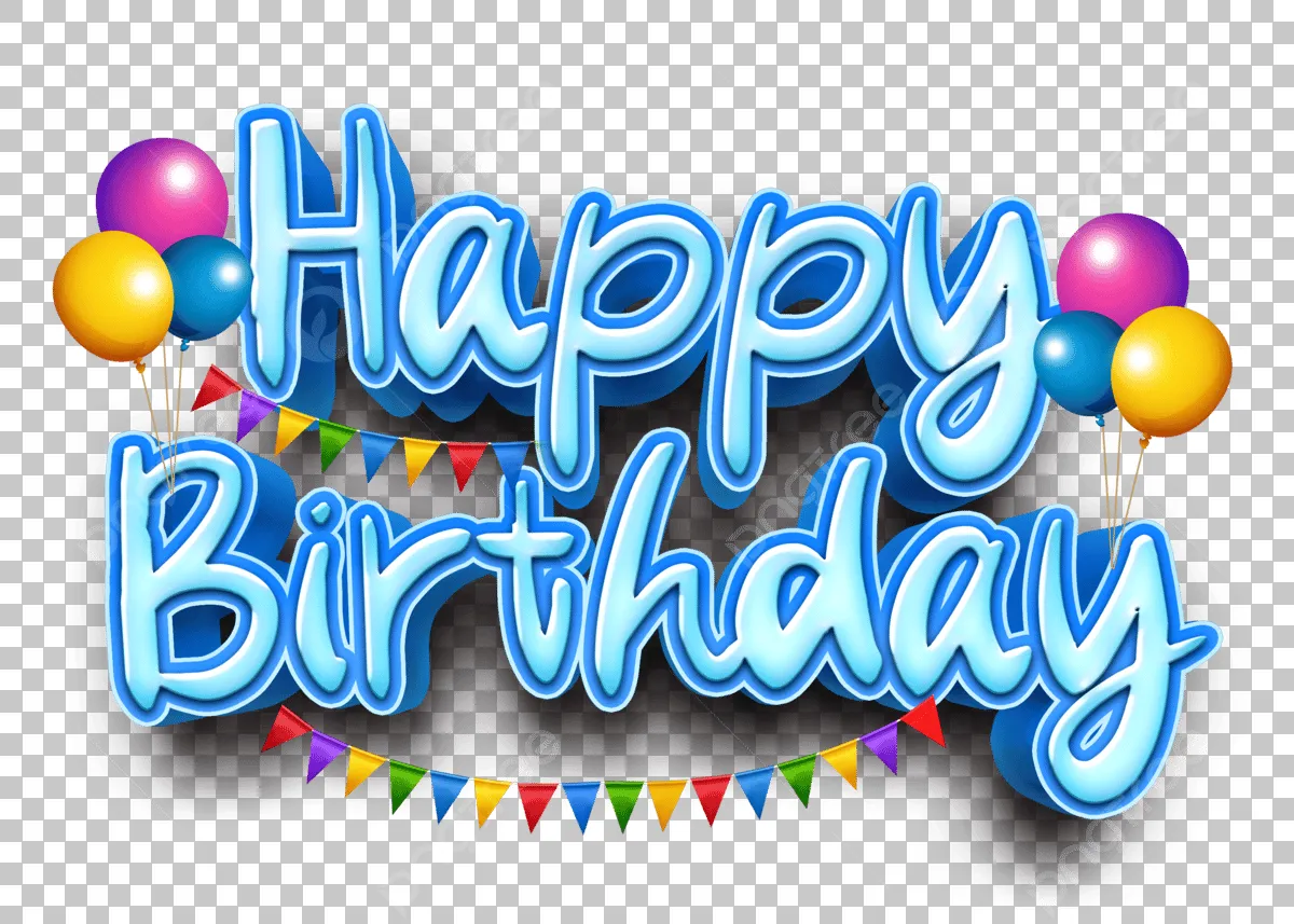happy birthday text effect
