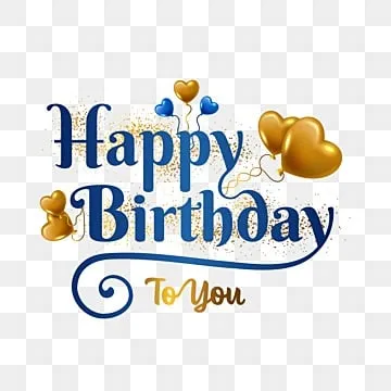 happy birthday text png png
