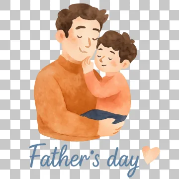 happy fathers day water color illustration